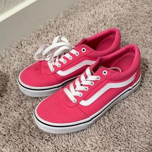 Vans Pink and White Shoes